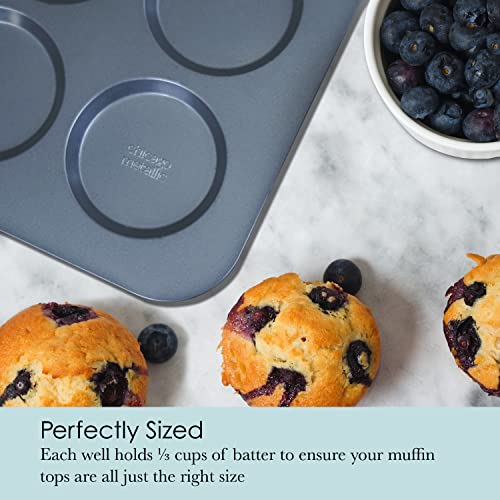 Chicago Metallic 16640 Muffin/Cupcake Pan, Standard, Grey