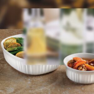 CorningWare French White Pop-Ins 16-Ounce Round Dish with Plastic Cover, Pack of 2 Dishes