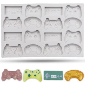 sakolla game controller silicone molds, 16 cavity video game controller molds for chocolate, candy, cake decoration, cake pops, resin