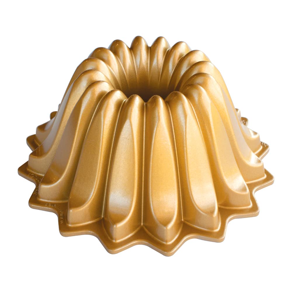 Nordic Ware Lotus Bundt Pan Gold, 5 Cup Capacity