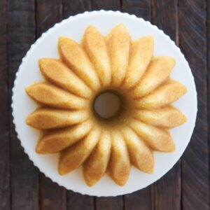 Nordic Ware Lotus Bundt Pan Gold, 5 Cup Capacity