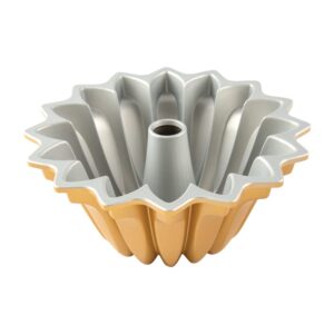 Nordic Ware Lotus Bundt Pan Gold, 5 Cup Capacity