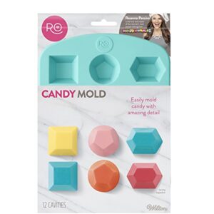 wilton silicone gem shapes candy mold, 12-cavity