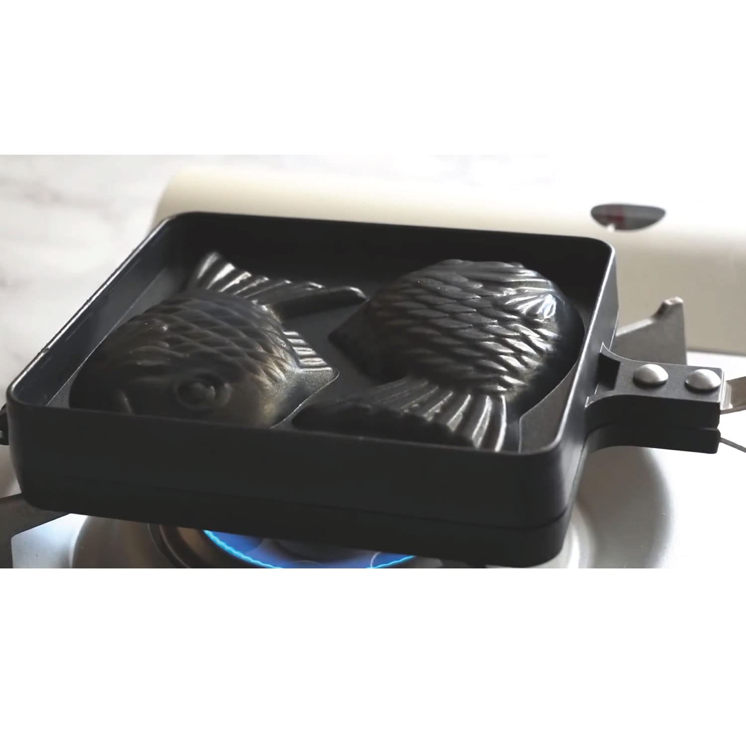 COOKKING - Taiyaki Japanese Fish-shaped Pancake Double Pan, Made in Korea