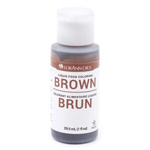 lorann brown liquid food color, 1 ounce squeeze bottle