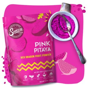 Suncore Foods Pink Pitaya Powder, Pink Food Coloring Powder, Gluten-Free, Non-GMO, 5oz (1 Pack)