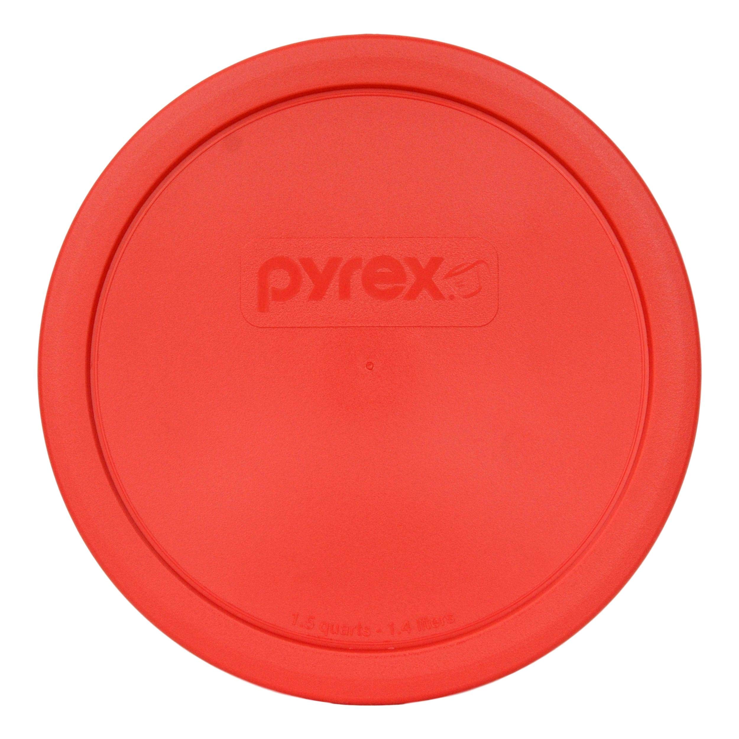 Pyrex (1) 325-PC Blue 2.5 Quart (1)323-PC Red 1.5 Quart (1) 322-PC Blue 1 Quart Mixing Bowl Lids Made in the USA