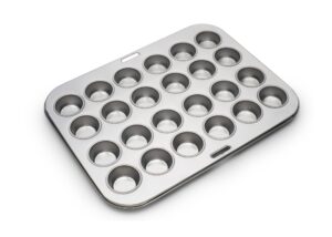 fox run mini muffin pan, 24 cup, stainless steel