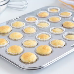 Fox Run Mini Muffin Pan, 24 Cup, Stainless Steel