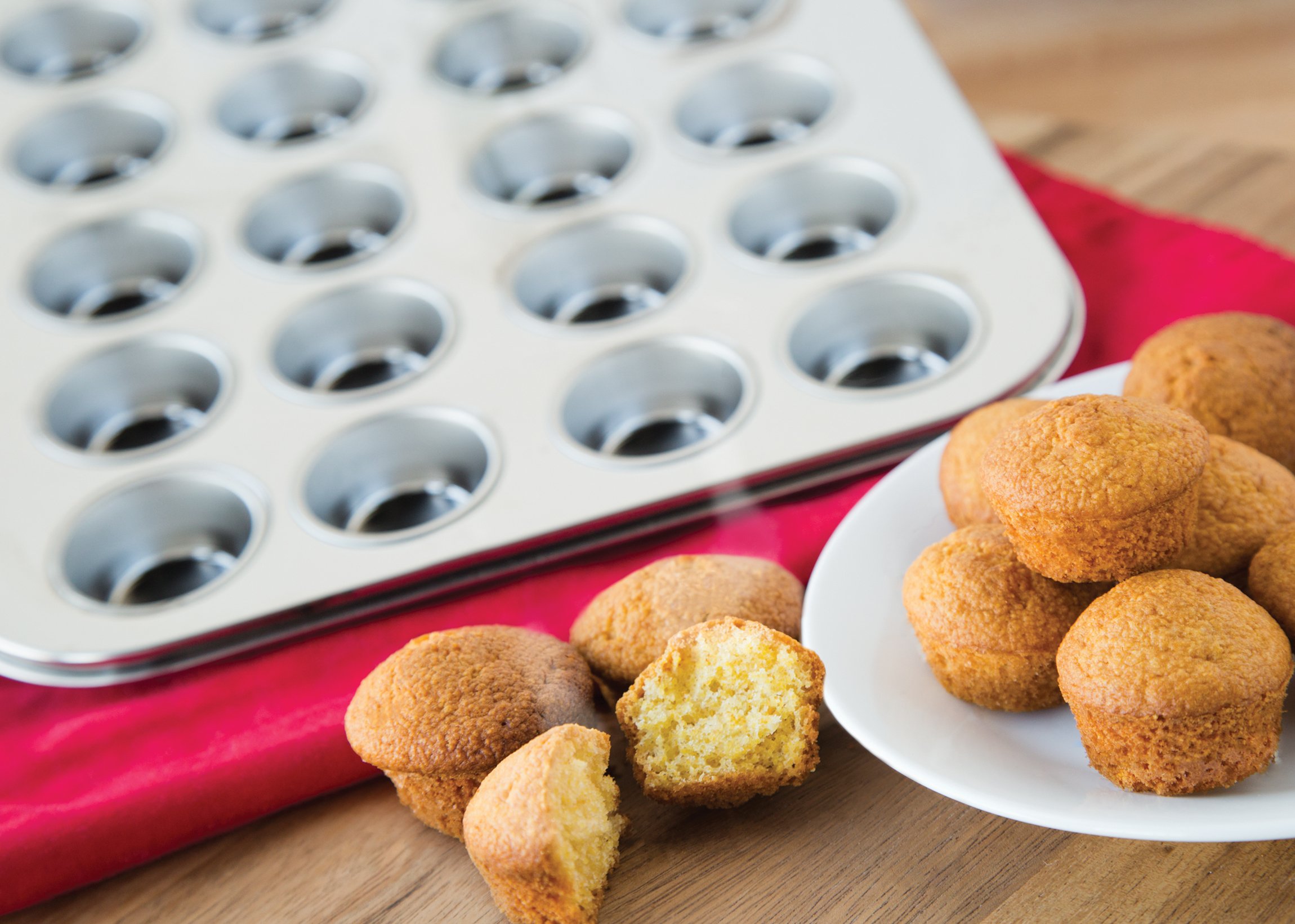 Fox Run Mini Muffin Pan, 24 Cup, Stainless Steel