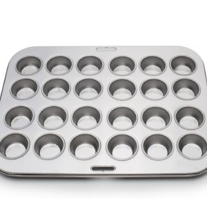 Fox Run Mini Muffin Pan, 24 Cup, Stainless Steel