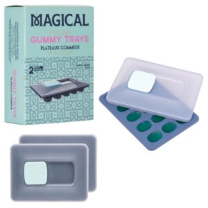 magical butter machine 10ml silicone non-stick gummy trays - perfect for making hard candy, chocolate, diy gelatin durable and easy to clean