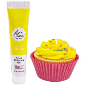 ann clark lemon yellow food coloring gel .70 oz. professional grade made in usa