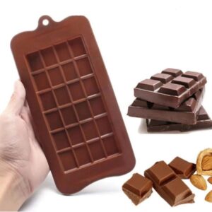 Silicone Break-Apart Chocolate, Food Grade Non-Stick Protein and Energy Bar Mold (Chocolate Bar Mold Set of 4)