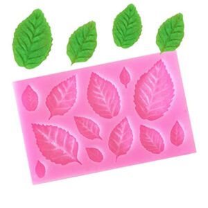 a variety of leaves maple leaf resin molds silicone mold for fondant cake decoration tools diy chocolate kitchen baking small size 3.72'' (e)