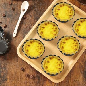 Xstronq Egg Tart Molds 12PCS Tart Pan, Mini Carbon Steel Non Stick Tart Pans, Tart Molds For Baking (2.6 inch)