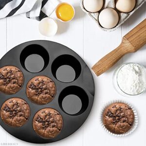 Air Fryer Silicone Cupcake Pan - 3.5-5.8l Air Fryer Egg Bites Mold Nonstick Muffin Pan Egg Cups Molds Silicone Muffin Pan For Air Fryer Accessories - 7 Mini Muffin Maker Cupcake Tray Baking Mold