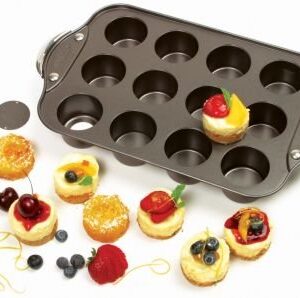 Norpro Nonstick Mini Cheesecake Pan with Handles, 12 count