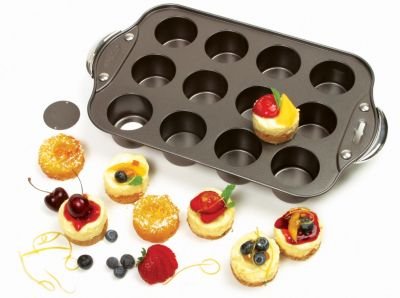 Norpro Nonstick Mini Cheesecake Pan with Handles, 12 count