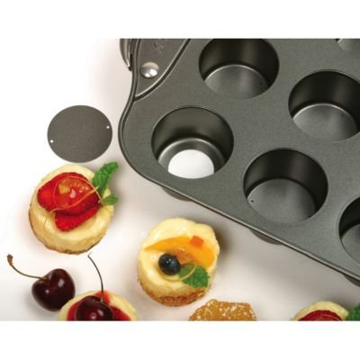 Norpro Nonstick Mini Cheesecake Pan with Handles, 12 count