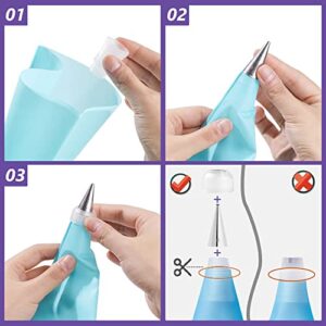 GOOTRADES 7 Pcs-Set Cake Decorating Tips (5 Writing Tube,1 Coupler,1 Silicone Pastry Bag)