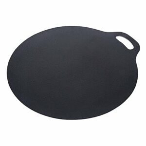 victoria 15-inch cast iron tawa dosa pan, pizza pan with a loop handle, crepe pan preseasoned with flaxseed oil, made in colombia