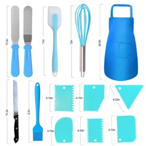 Makmeng Cake Decorating Tools Supplies Kit - 368Pcs Baking Supplies with Storage Case for Beginners - Icing Piping Bags and Tips Set For Cookies, Cupcake & Cake Frosting Fondant Decorating