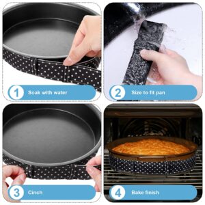 6 Pieces Bake Evenly Cake Strips Colorful Cake Pan Baking Strips Absorbent Thick Baking Tray Protection Strap for Clean Edges Baking (Stylish Style)