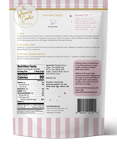 Whimsy Cookie Company PREMIUM White Royal Icing Mix, 16 oz, 3 Pack