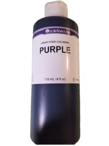 lorann purple liquid food coloring, 4 ounce bottle