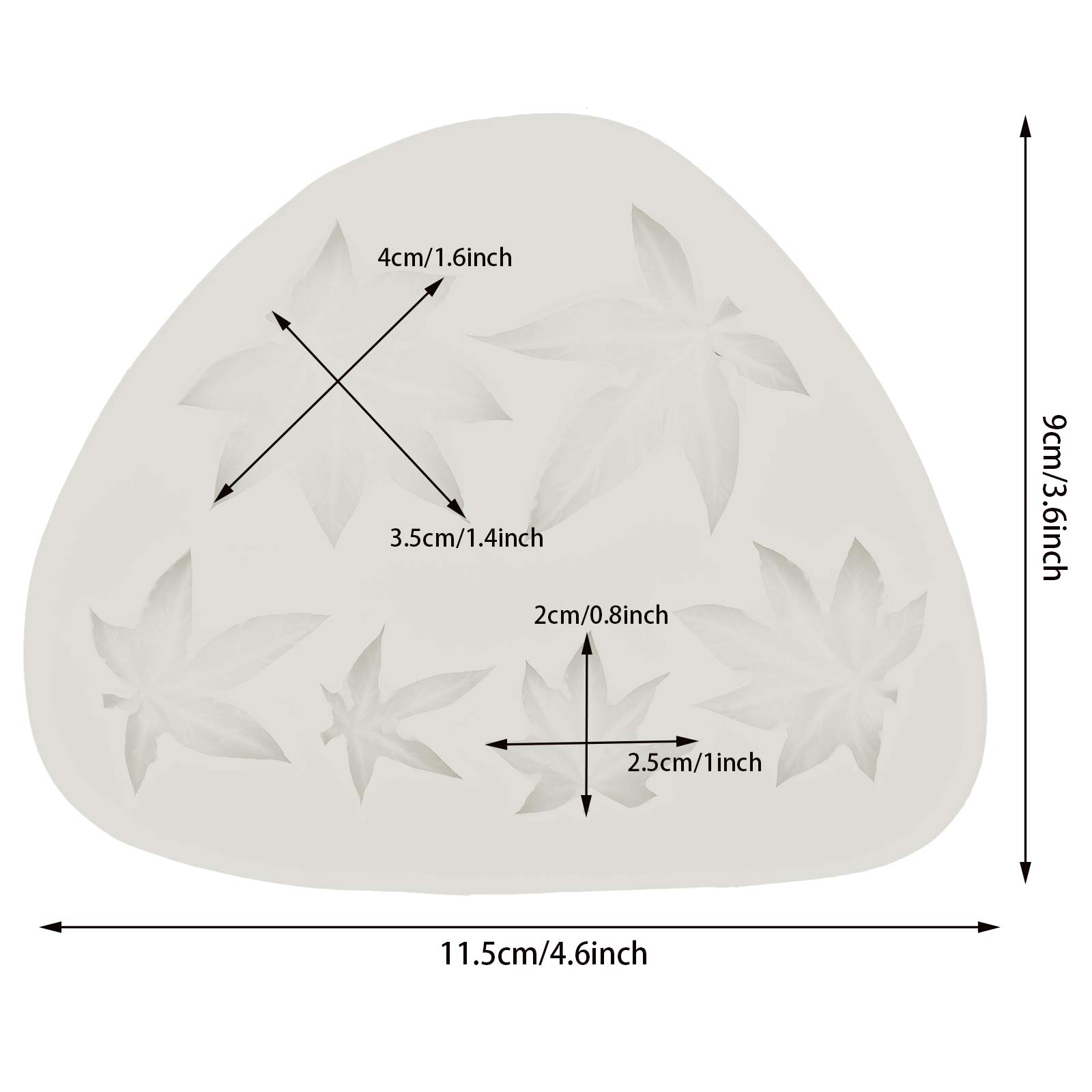 2 Pieces Weed Leaf Cake Fondant Mold Pot Leaves Silicone Mold for Weed Leaf Theme Cake Decoration, Chocolate Candy Polymer Clay Cookie Sugar Craft (Gray)