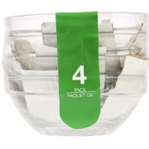 Greenbrier Mini Prep Bowls Pack of 4, 3.5in, Transparent