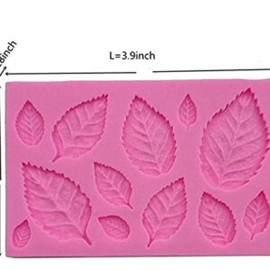 Leaf Mold Silicone Leaves Fondant Molds,Tree Leaves Mold for Cake Decoration,Maple Leaves Candy Mold,Cupcake Topper,Polymer Clay,Crafting,Chocolate,Resin Mold