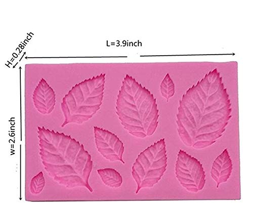 Leaf Mold Silicone Leaves Fondant Molds,Tree Leaves Mold for Cake Decoration,Maple Leaves Candy Mold,Cupcake Topper,Polymer Clay,Crafting,Chocolate,Resin Mold