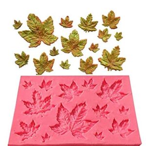 Leaf Mold Silicone Leaves Fondant Molds,Tree Leaves Mold for Cake Decoration,Maple Leaves Candy Mold,Cupcake Topper,Polymer Clay,Crafting,Chocolate,Resin Mold