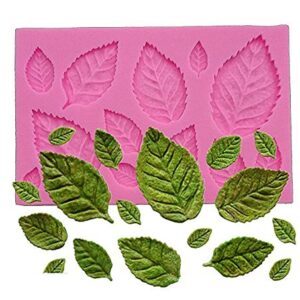 Leaf Mold Silicone Leaves Fondant Molds,Tree Leaves Mold for Cake Decoration,Maple Leaves Candy Mold,Cupcake Topper,Polymer Clay,Crafting,Chocolate,Resin Mold