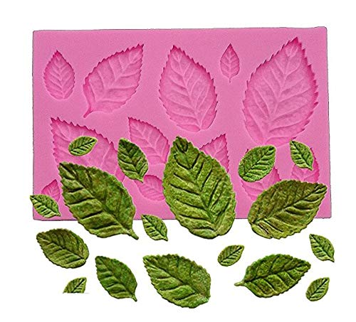 Leaf Mold Silicone Leaves Fondant Molds,Tree Leaves Mold for Cake Decoration,Maple Leaves Candy Mold,Cupcake Topper,Polymer Clay,Crafting,Chocolate,Resin Mold