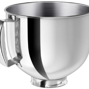 Stainless Steel Mixer bowl Fit for KitchenAid Artisan&Classic Series 4.5-5 QT Tilt-Head Mixer, 5 Quart Mixing Bowl with Handle.