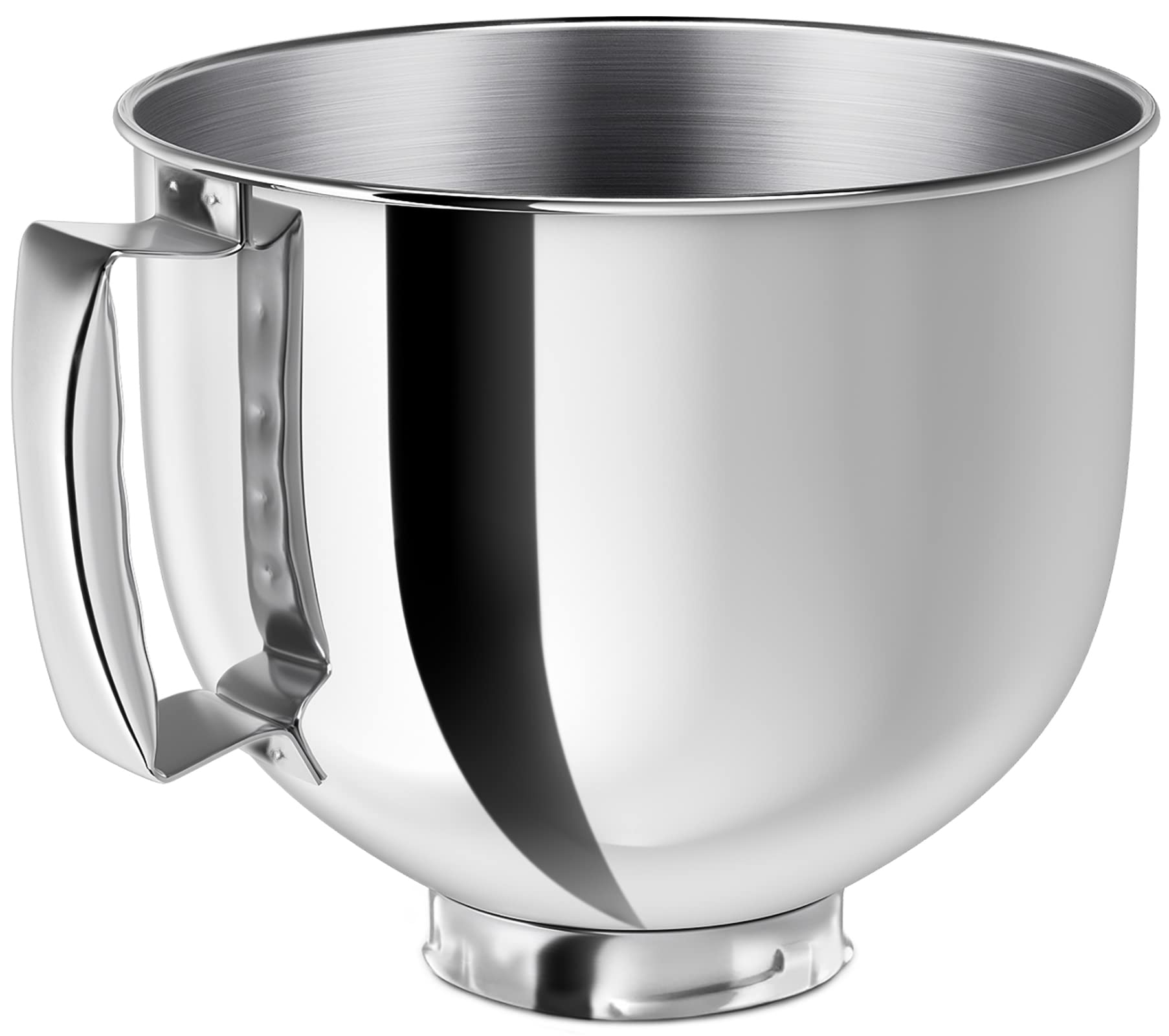 Stainless Steel Mixer bowl Fit for KitchenAid Artisan&Classic Series 4.5-5 QT Tilt-Head Mixer, 5 Quart Mixing Bowl with Handle.