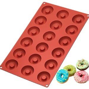 Ozera Silicone Mini Donut Pan, 18 Cavity Doughnut Baking Mold Tray - Muffin Cups, Cake Mold, Biscuit Mold