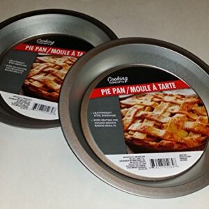 Two 9 inch Pie Pans a Heavy weight steel none stick bakeware set with even heating (Standard version)