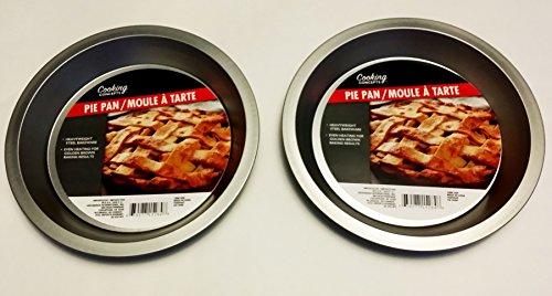 Two 9 inch Pie Pans a Heavy weight steel none stick bakeware set with even heating (Standard version)