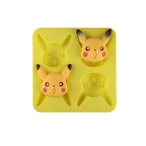 cutia 4-in-1 silicone pokemon mousse cake mold, pikachu ice pastry mold trays for baking,icing and diy