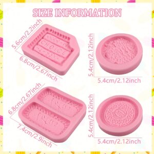 Biscuit Silicone Molds, Oreo Cookies Chocolate Candy Fondant Molds, Can Be Used for Cake Decorating, Cupcake Toppers, Cookies, Butter, Floral Paste, Dough, Plaster, Resin, Clay