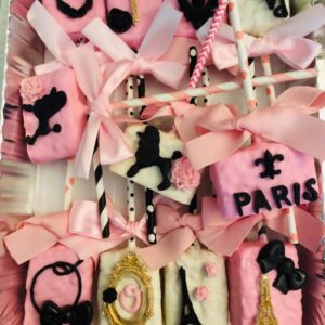 2Pcs/Set Mini Size I Love Paris Fondant Molds, Eiffel Tower Poodle Silicone Fondant Mold for Cake Cupcake Sweet Treats Decorating Sugar Craft Gum Paste Chocolate Candy Polymer Clay Resin Mold