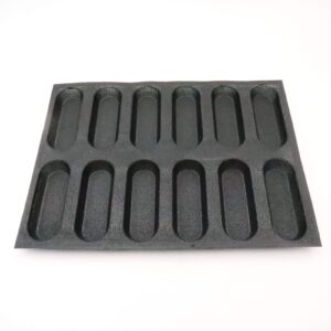 bluedrop silicone hot dog bread forms mini baby sandwich baking molds food grade perforated eclair sheets for home oven