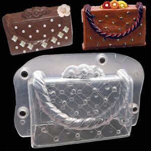 3d lady bag plastic chocolate mould diy handmade cake chocolate mold polycarbonate bag candy cake decorating tools molds