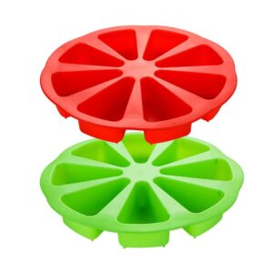 xiyuan 2 pcs silicone baking molds large 8 cavity silicone scone pan/cakes slices mold/triangle cavity cake pan pizza slices pan,cornbread mold and soap mould,diy baking tool