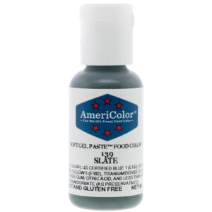 americolor, slate, 0.75 ounce bottle, soft gel paste food color