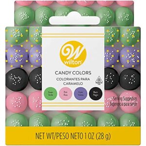 Wilton Candy Colors .25oz 4/PkgPink, Green, Violet & Black